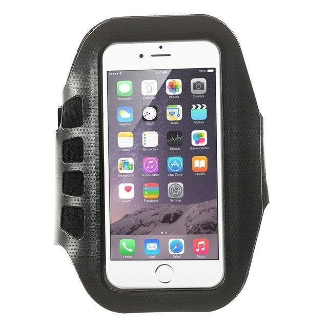 Sacoche, Housse et Sac à dos pour ordinateur portable Kabiloo Housse sportive type brassard de jogging pour iPhone 6 coloris noir