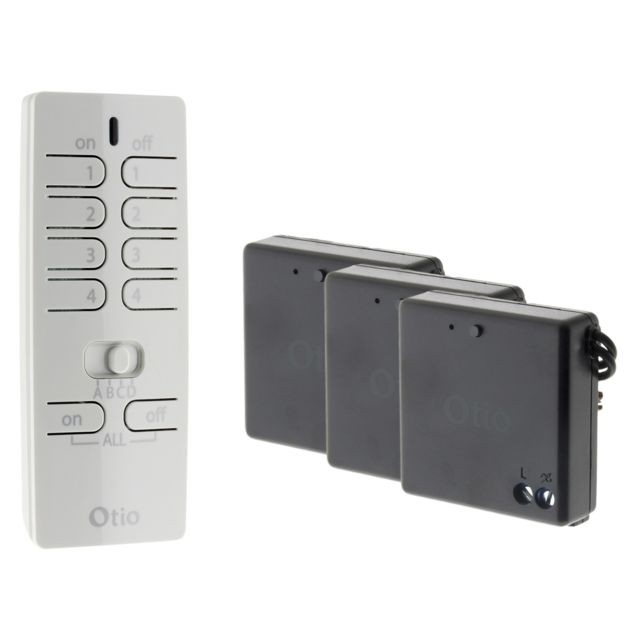 Otio -Pack éclairage télécommandé - Inclus 1 télécommande 16 canaux + 3 micro récepteurs  Otio  - Electricité