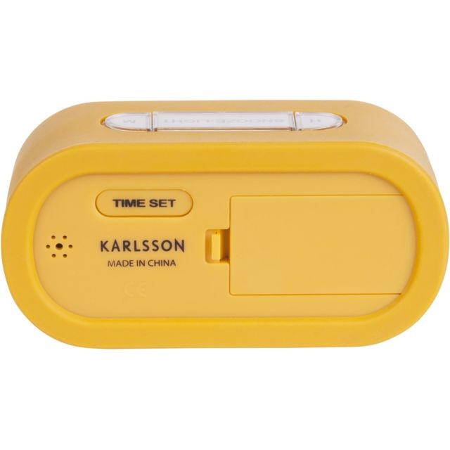 Karlsson Réveil en silicone Gummy jaune.