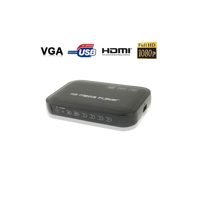 Wewoo - Passerelle multimédia noir Lecteur HD 1080p, cartes SD / MMC de - Wewoo