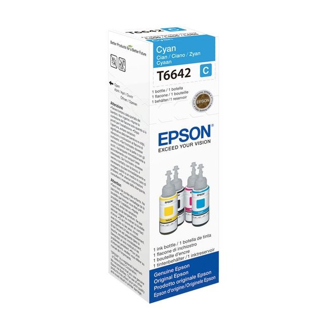 Epson - T6642 Cyan - Bouteille d'encre EcoTank  70ml (WE) - Epson