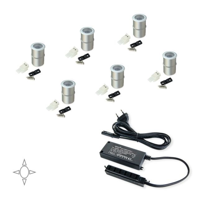 marque generique - Emuca Spots LED, D. 18 mm, encastrables, convertisseur 15 W, Lumière blanc natur marque generique  - Lampes à poser marque generique