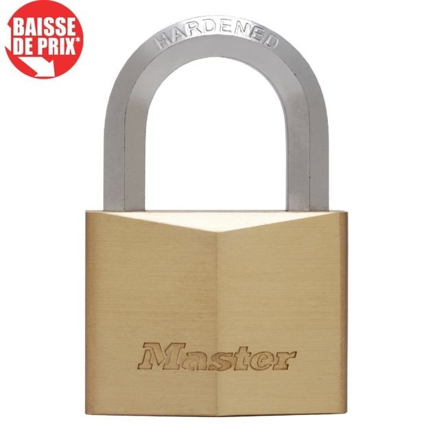 Master Lock - Cadenas MASTER LOCK 50mm laiton anse hexa Master Lock  - Verrou, cadenas, targette Master Lock
