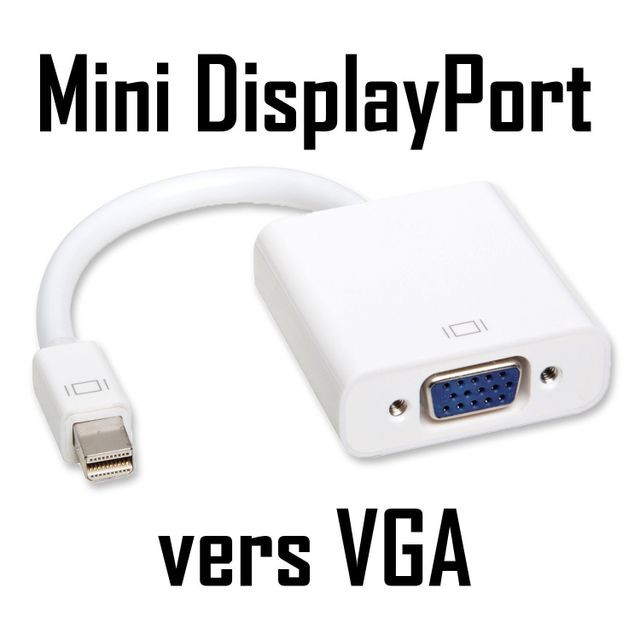 Cabling CABLING  Convertisseur adaptateur vidéo Mini DisplayPort vers VGA + cable VGA M/M 1.8 mètres