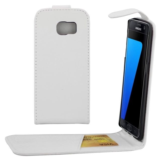 Wewoo - Housse Étui blanc pour Samsung Galaxy S7 Edge / G935 plaine texture verticale sac à bandoulière en cuir de taille avec boucle magnétique et Emplacement carte Wewoo  - Accessoires Samsung Galaxy S Accessoires et consommables
