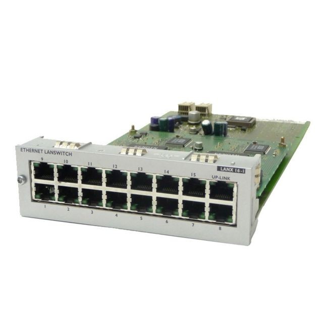 Alcatel - Module Rack Switch LANX 16-1 Alcatel 3EH73047ABAB 16x RJ-45 2x AMP OmniPCX - Réseaux reconditionnés