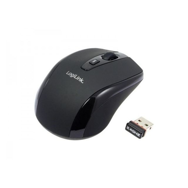 Alpexe - Mini souris de voyage sans fil LogiLink 2.4 GHz Noire (ID0031) Alpexe  - Alpexe