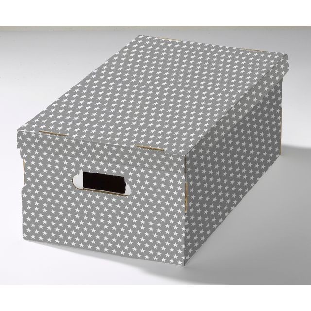 Boîte de rangement Compactor Lot de 2 boites de rangement - Gris et étoiles -RAN7054