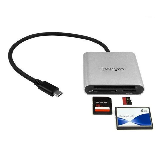 Startech Lecteur et enregistreur multicartes USB 3.0 avec USB-C pour cartes mémoire SD, microSD et CompactFlash