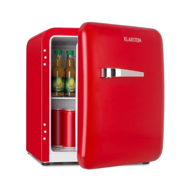 Klarstein - Mini réfrigérateur à boissons - Klarstein Audrey - 48L - Température 0 - 10 °C - Look rétro rouge - Mini Bar