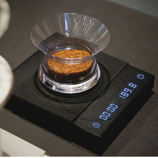 Generic - Noir Panneau de pondération de l'échelle électronique avec écran caché à LED pour peser le café fait à la main Generic  - Electroménager