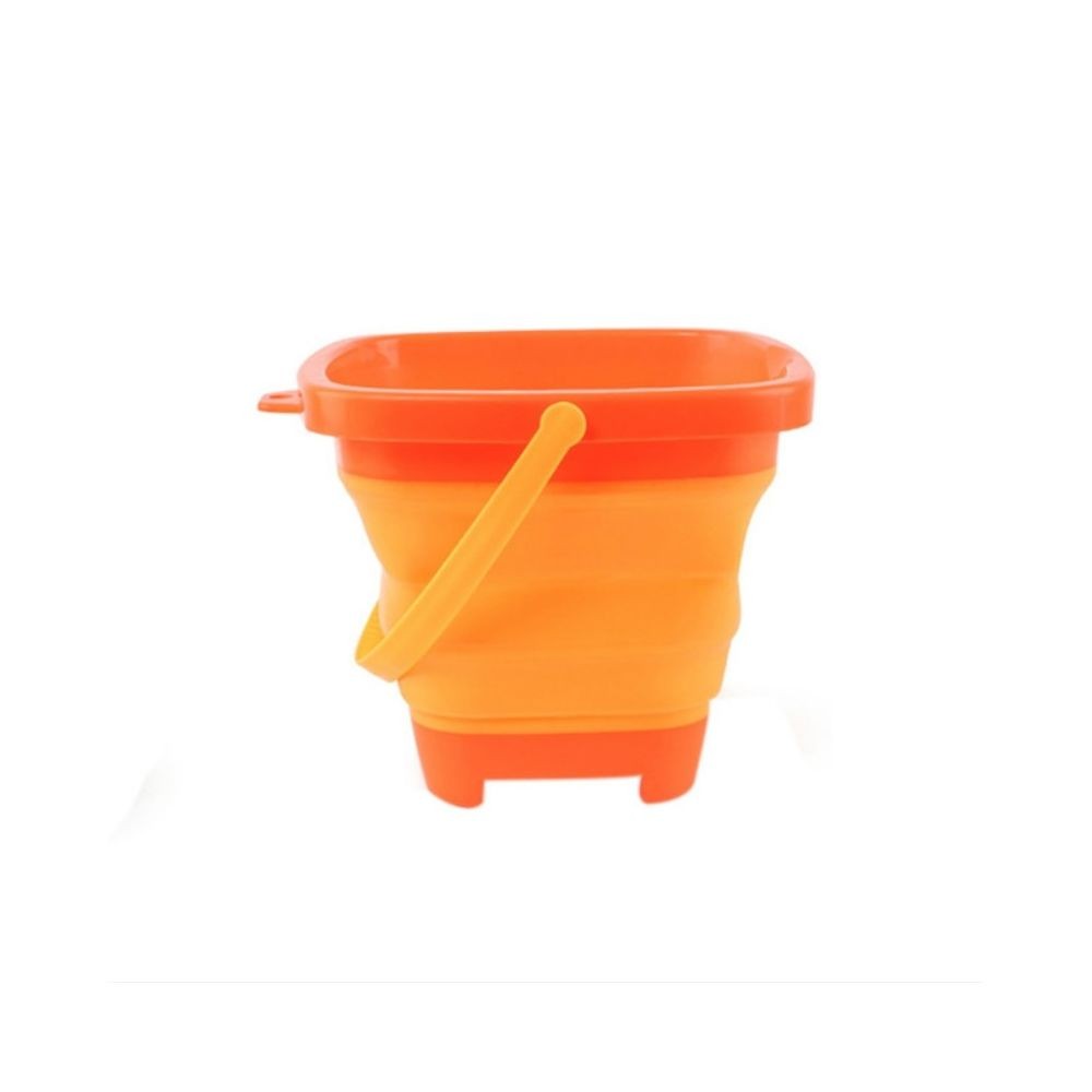 Wewoo Seau pliant télescopique multifonction à 3 jouets de plage en plein air3 piècescapacité 2.5L Orange