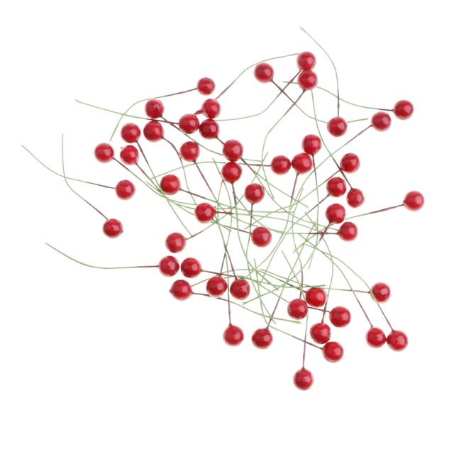 marque generique - 50 pièces simulation petites baies fruits parti accessoires diy artisanat rouge marque generique  - Kit d'expériences marque generique