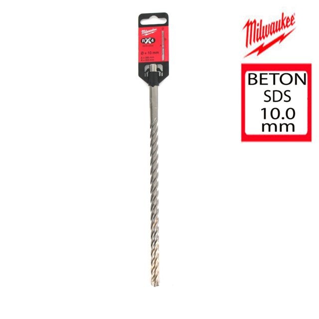 Milwaukee - Foret SDS-Plus 4 taillants 10x260mm RX4 MILWAUKEE 4932352028 Milwaukee  - Percer, Visser & Mélanger Milwaukee