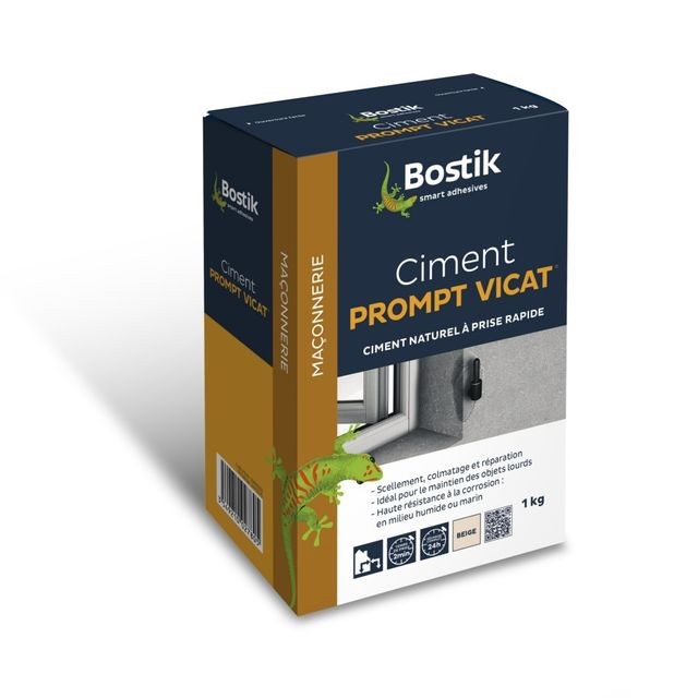 Bostik - Ciment prompt vicat Bostik 1 kg - Enduit