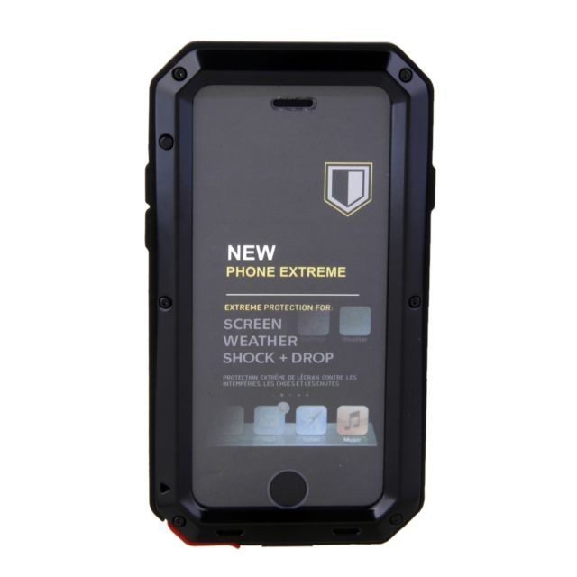 marque generique - étanche Antichoc Cas De Couverture En Aluminium Pour Iphone 6 Plus / 6s Ainsi -black marque generique  - Coque antichoc iphone 6
