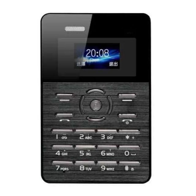 Yonis - Mini Téléphone Portable 1,0 Pouce 2G Radiations Faibles Ultra Fin Bluetooth FM Alarme GPRS GSM Noir - Téléphone mobile