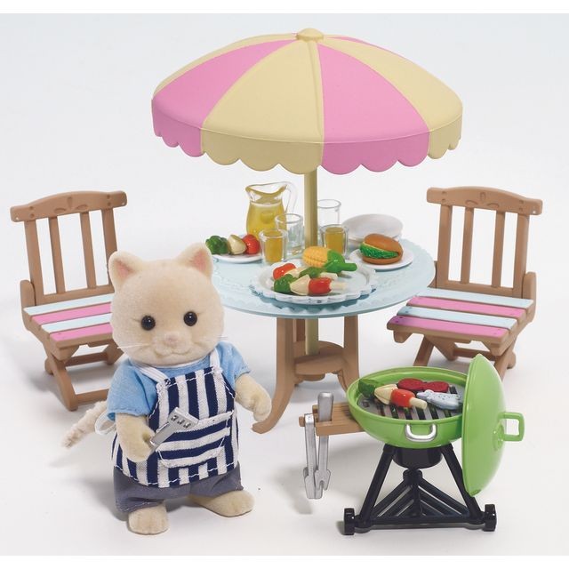 Mini-poupées Sylvanian Families Set barbecue de jardin - 2239