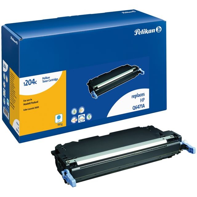 Pelikan - Toner pour HP3600 (Q6471A) & CANON (717) - Cyan - 4000 pages - Pelikan