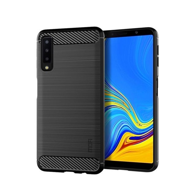 marque generique - Coque en TPU fibre de carbone noir pour votre Samsung Galaxy A7 (2018) marque generique  - Autres accessoires smartphone