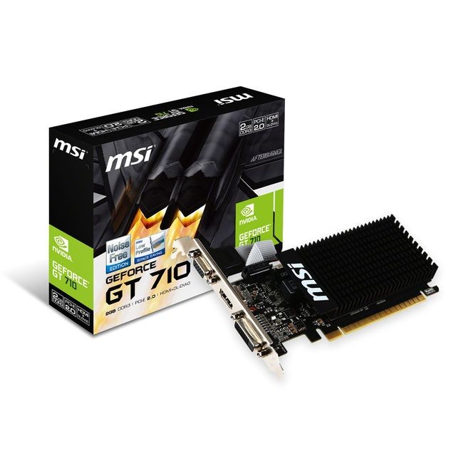Msi - GeForce GT 710 2 Go DDR3 Msi  - Carte Graphique NVIDIA Msi
