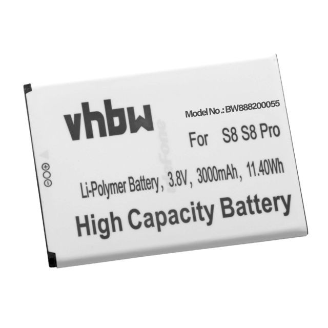 Vhbw - vhbw Li-Polymère batterie 3000mAh (3.8V) pour téléphone portable mobil smartphone Ulefone S8, S8 Pro - Accessoire Smartphone Vhbw