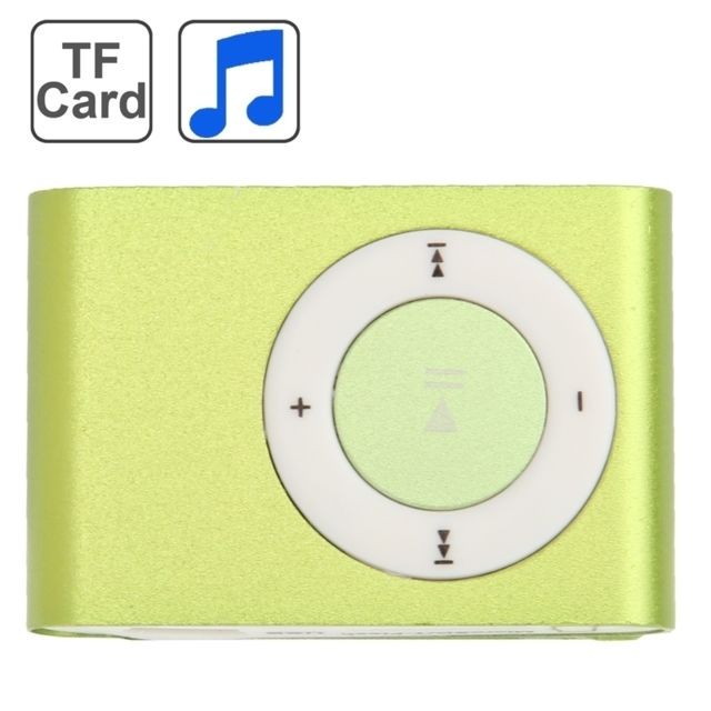 Wewoo - Lecteur MP3 vert carte TF Micro SD de MP3 avec clip en métal clair - MP3