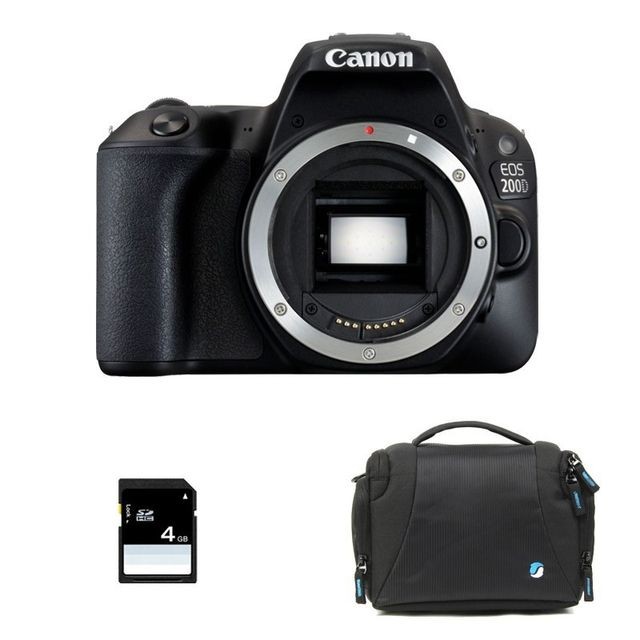 Canon - CANON EOS 200D Nu + Sac + SD 4Go Canon   - Reflex Numérique