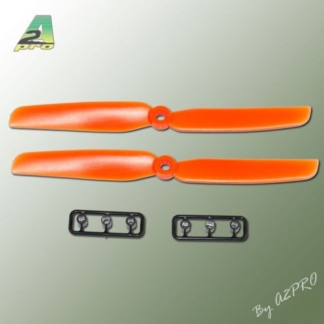 Accessoires et pièces Gemfan Hélice Gemfan Slow Fly propulsive orange  6 x 3 CW (2 pcs)