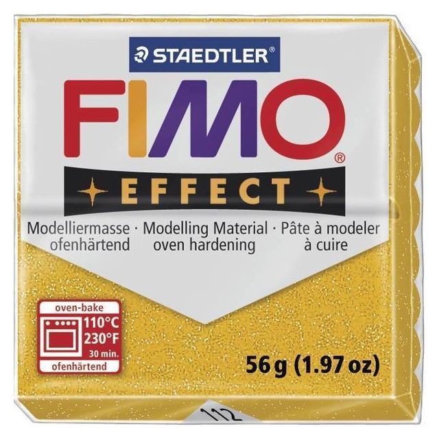 Fimo - Pâte Fimo 57 g Effect pailletée Doré 8020.112 - Fimo Fimo  - Modelage