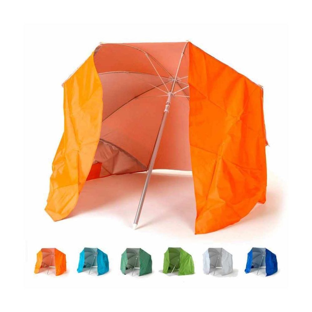 Beachline Parasol de plage portable moto pliable léger aluminium tente 200 cm Piuma, Couleur: Orange