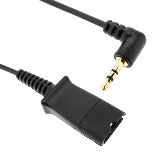 Bematik - Câble adaptateur téléphonique compatible avec Plantronics Quick Disconnect vers prise jack 2,5 mm à 3 broches - Câble Jack