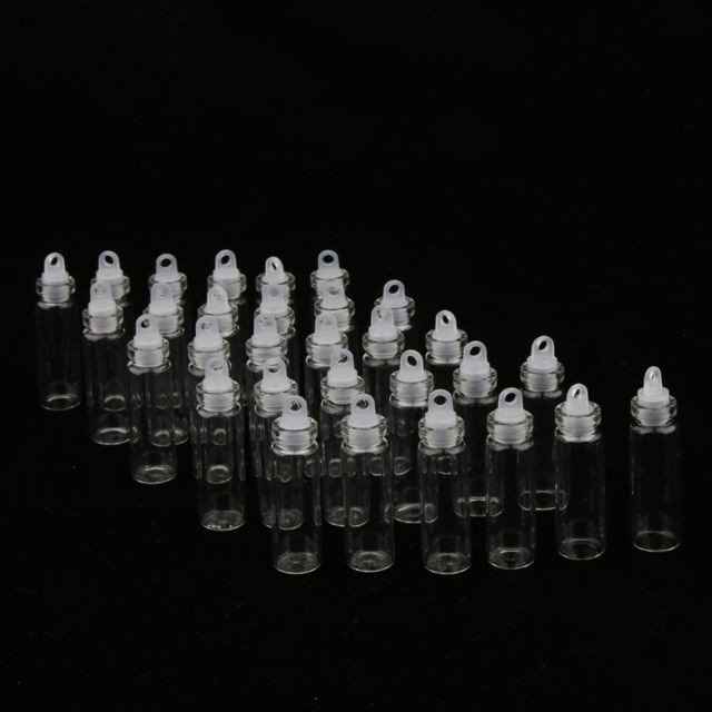 Appareil balnéo marque generique 30 pièces mini pots en verre clair huile essentielle décoration bricolage bouteilles 2ml