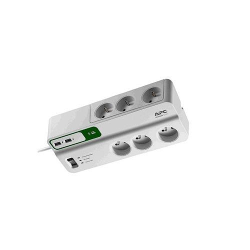 APC - Prise parafoudre 6 prises + Protection 2 ports USB  PM6U-FR - Reseaux