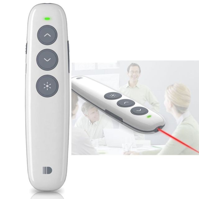 Wewoo - Télécommande blanc 2.4GHz rechargeable Powerpoint Présentation sans fil Cliker Pen Control, Distance de contrôle: 100m Wewoo - Wewoo