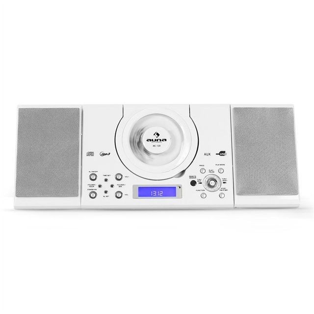 Auna Auna MC-120 Mini chaine stéréo Lecteur MP3 CD USB Blanc Auna