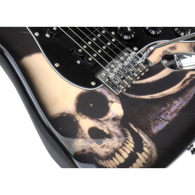 Rocktile Rocktile Pro ST60-SK guitare électrique (motif crâne)