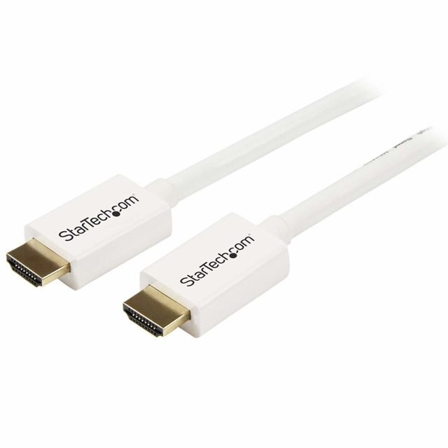 Startech - Câble HDMI haute vitesse Ultra HD 4k de 5m - Cordon HDMI CL3 pour installation murale - M/M - Blanc Startech   - Câble HDMI