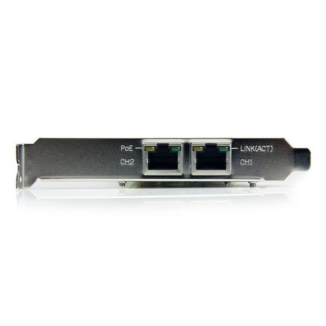 Startech Carte Réseau PCI Express 2 ports Gigabit Ethernet RJ45 10/100/1000Mbps - POE/PSE