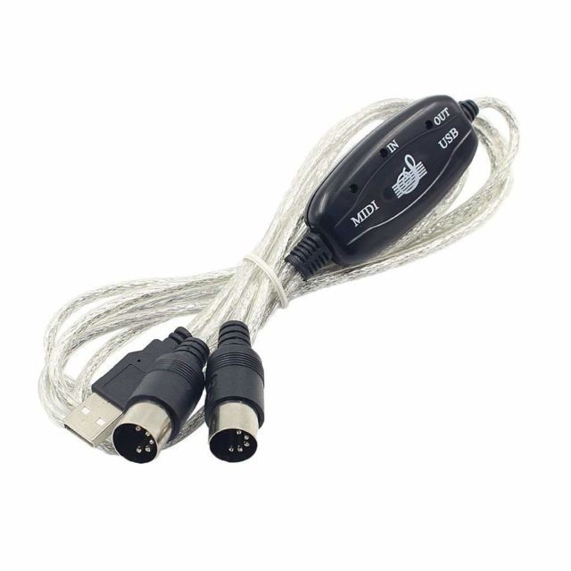 Ineck - INECK® Adaptateur USB vers MIDI. Convertisseur pour clavier musical/piano vers PC portable Ineck  - Cable midi usb
