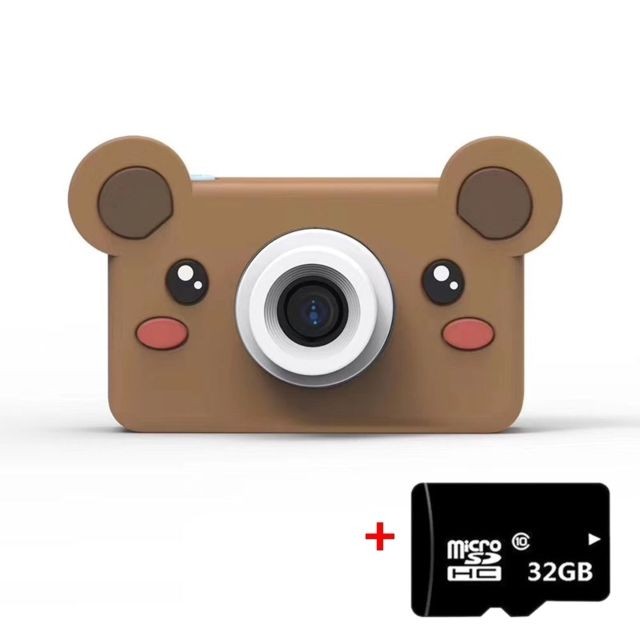 Wewoo - Caméra Enfant D9 800 W Pixel Lens Mode Mini sport numérique mince et légère avec écran de 2,0 pouces et étui de protection en forme d'ours et mémoire 32G pour enfants - Appareil photo enfant