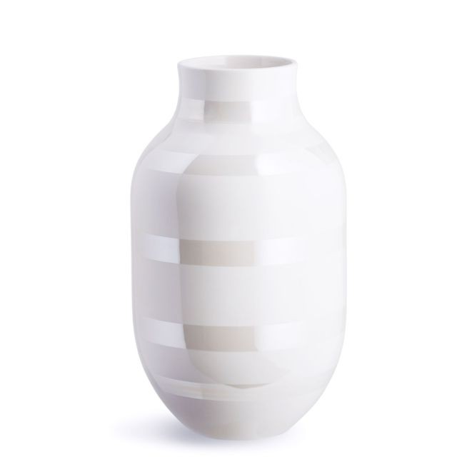 Kahler Design - Vase en céramique Omaggio  - H 30,5 cm - nacre Kahler Design  - Vases Blanc