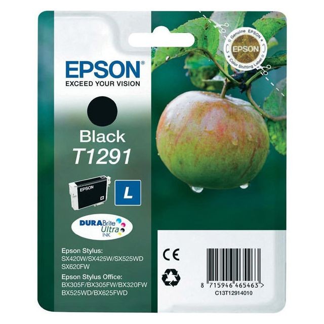 Epson - Cartouche d'encre T1291 Pomme - Noire Epson  - Marchand Monsieur plus