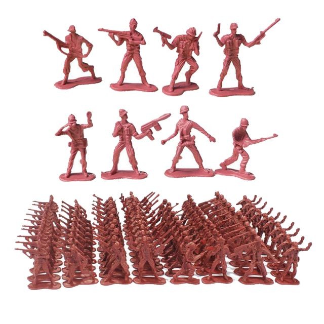 marque generique - Plastique 4,5 Cm Soldat Posture Statue Modèle Kits Jouets Collectibles Enfants Cadeaux Rouge marque generique  - marque generique