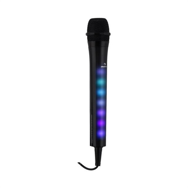 Auna - auna Kara Dazzl Microphone de karaoké avec effet de lumière LED - noir auna - MP3 et Hifi reconditionné