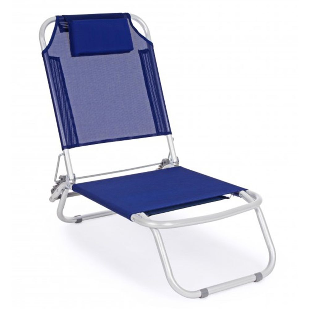 Pegane Chaise longue relax coloris bleu - Dim : L 84 x P 46 x H 73 cm -PEGANE-