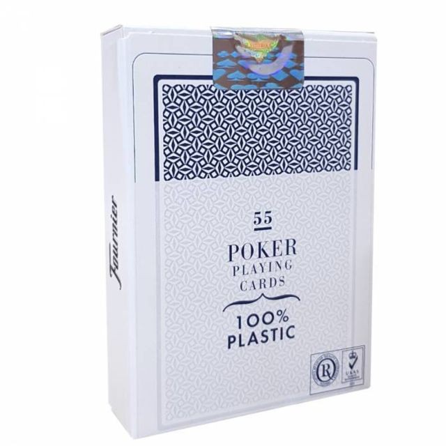 Accessoires poker Fournier ""TITANIUM SERIES"" Jumbo - Jeu de 55 cartes 100% plastique - format poker - 2 index Jumbo