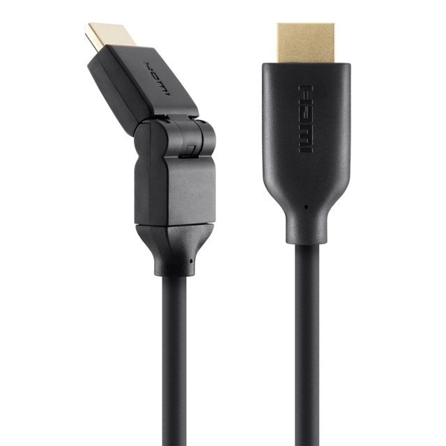Belkin - Câble HDMI 2.0 pivotant avec Ethernet - F3Y023BT2M - Noir - Belkin