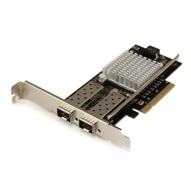 Startech - Carte réseau PCI Express à 2 ports fibre optique 10 Gigabit Ethernet avec SFP+ ouvert et chipset Intel - Câble antenne