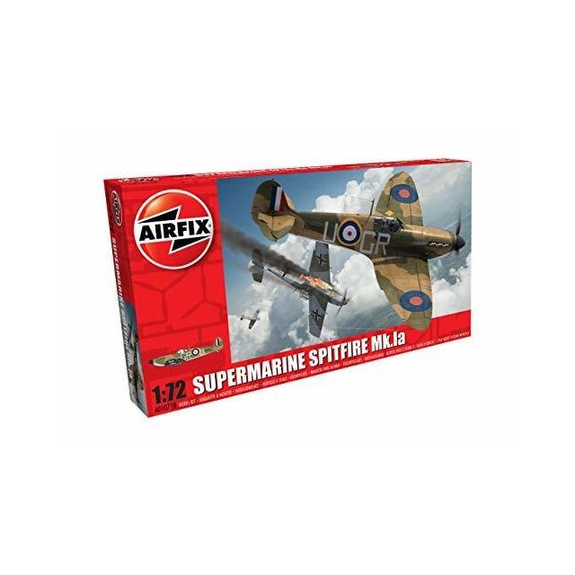 Airfix - Airfix A01071B Supermarine Spitfire Mkia 172 Model Building Kit (36 Piece) Multicolor Airfix  - Voitures